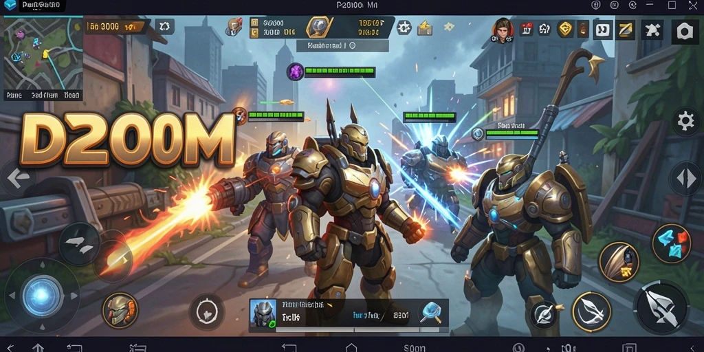 Tampilan gameplay D200M yang intens dan strategis.