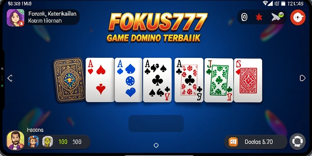 Tampilan gameplay Domino yang menarik di FOKUS777.