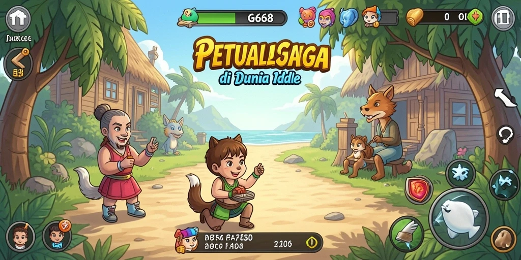 Screenshot G668 menunjukkan karakter bertugas dalam gameplay Idle yang seru.