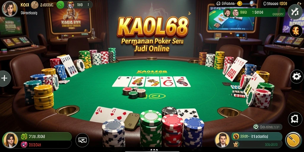 Tampilan gameplay Poker yang seru dan menegangkan di KAOL68.