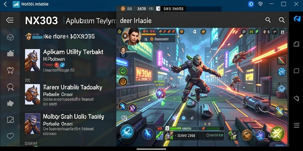 Tampilan antarmuka NX303 yang ramah pengguna dan modern.