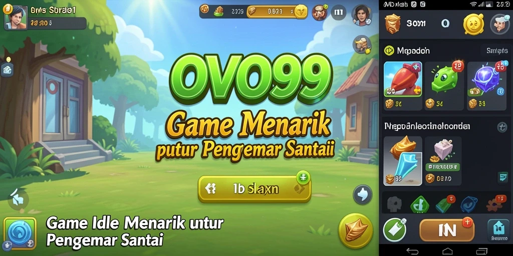 Screenshot gameplay OVO99 menunjukkan keseruan permainan Idle yang menawan.