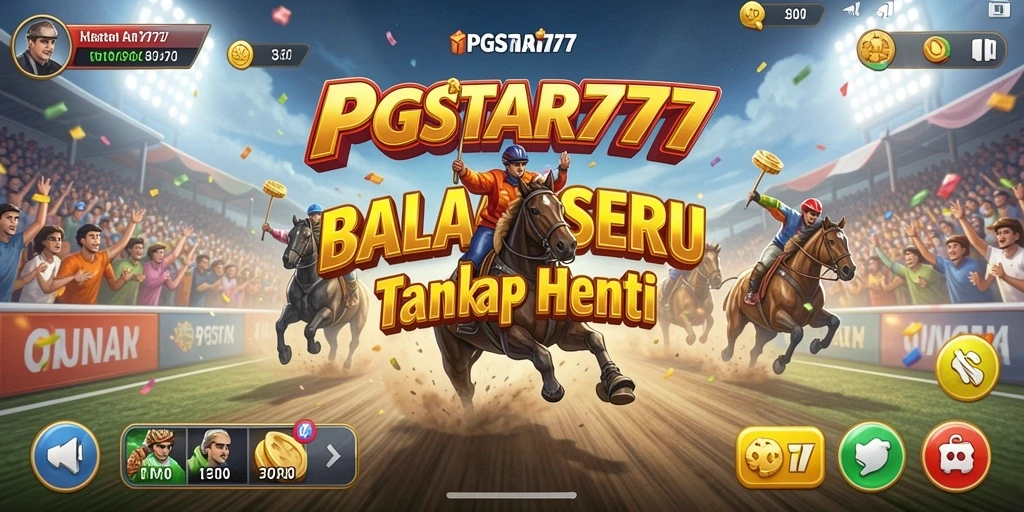 Tampilan gameplay seru PGSTAR777 di lintasan balap.