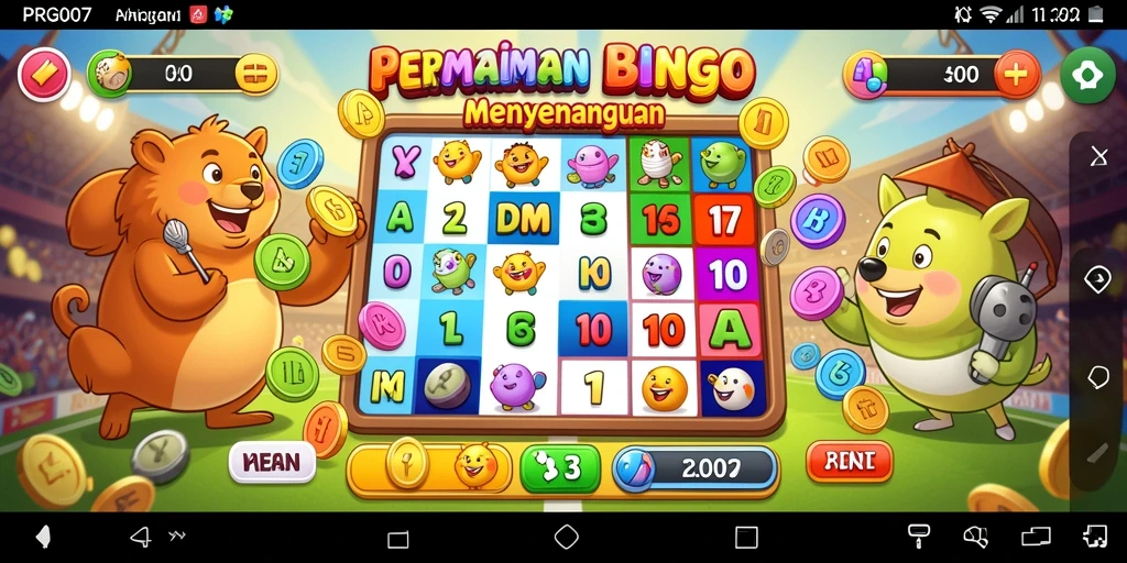 Tampilan gameplay Bingo yang menarik dan interaktif di PRG007.