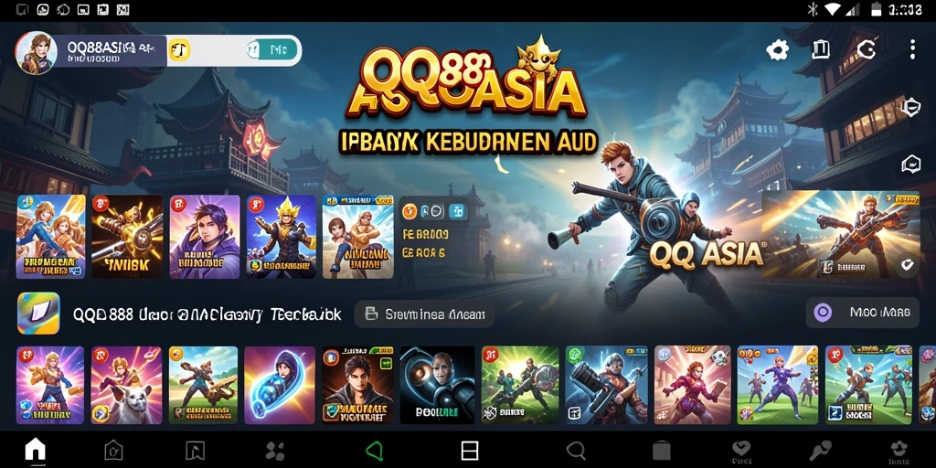 Tampilan antarmuka aplikasi QQ88ASIA yang user-friendly.