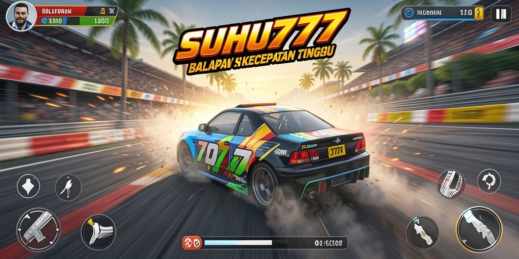 Tampilan gameplay Racing yang mendebarkan di SUHU777.